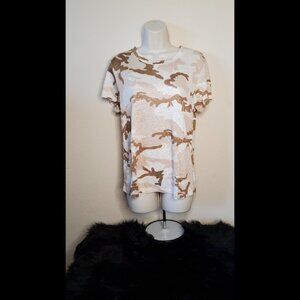 Sanctuary 100% Linen Camo Short Sleeve Tee